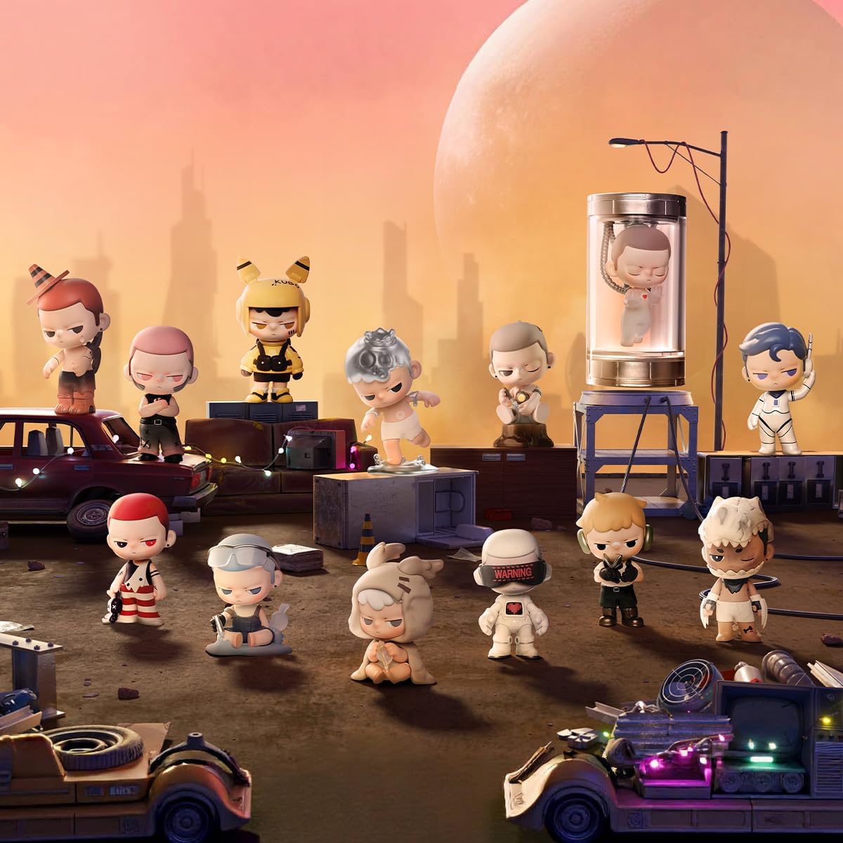 POP MART Kubo City of Sunset Series Blind Box Figures, Random Design Action Figures Collectible Toys Home Decorations, Holiday Birthday Gifts for Girls and Boys, Single Box