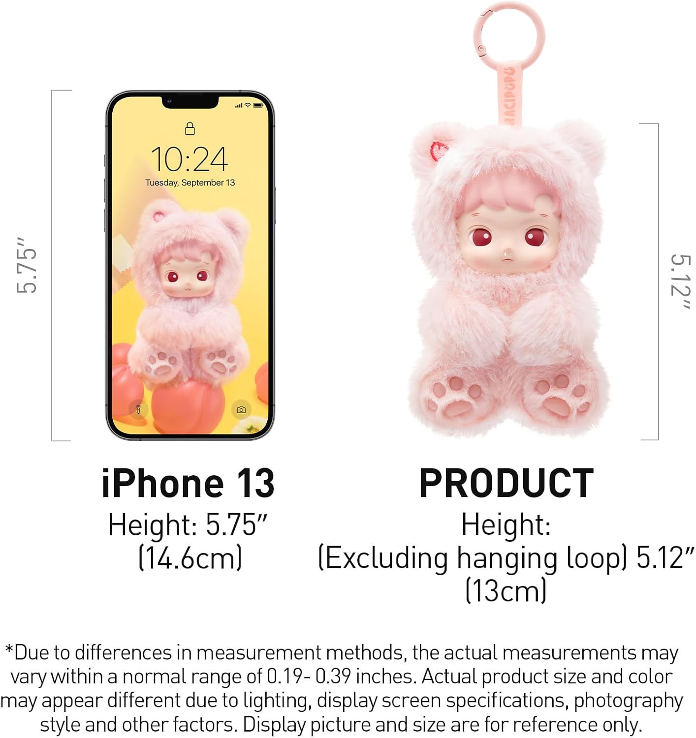 POP MART HACIPUPU Gummy Bear Series-Vinyl Plush Pendant Blind Box, Random Design Action Figures Collectible Toys Decorations, Holiday Birthday Gifts for Girls and Boys, Single Box