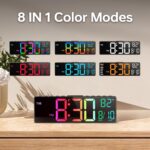 10.5'' Digital Large Alarm Clock with 8-in-1 RGB Colors - Image 10
